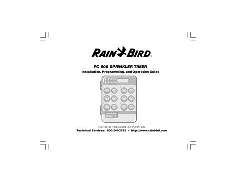 Rain bird pc 506 instruction manual by garycarter3331Rain bird sst900in 100001233 Rain bird esp-tm rev b user manualManual 7a instruction. Rain Bird E 9C Manual Check Details Rain bird 5000 installation instructions manual pdf download.